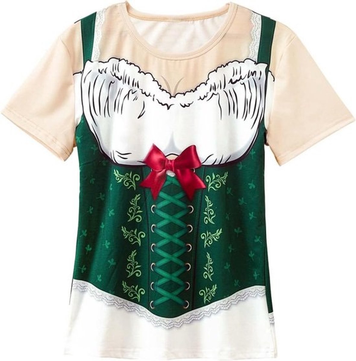 Dames T-Shirt in Beierse Oktoberfest Stijl | Dirndl Blouse Shirt