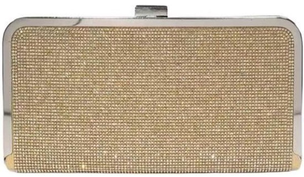 Luxe Dames Avondtasje met Kristallen en Ketting - Strass Clutch voor Bruiloft en Feest