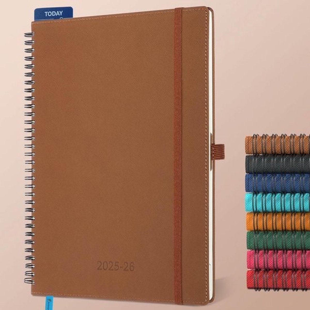 Weekplanner 2025-2026 A4 - 18 Maanden Kalender met Ringband en Penhouder
