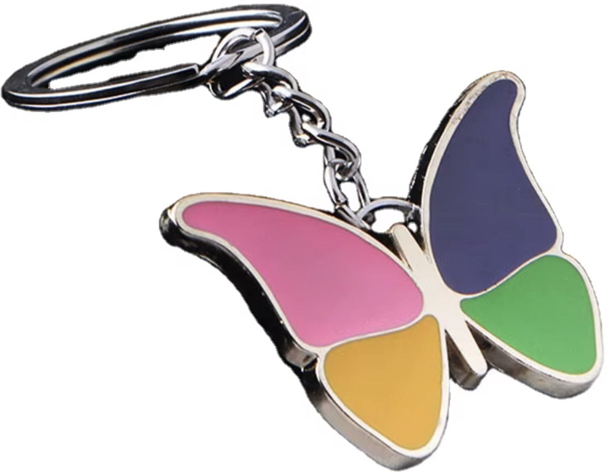 Vlinder sleutelhanger - Gekleurde vlinderhanger - Butterfly keychain - 1 stuk - CHPN