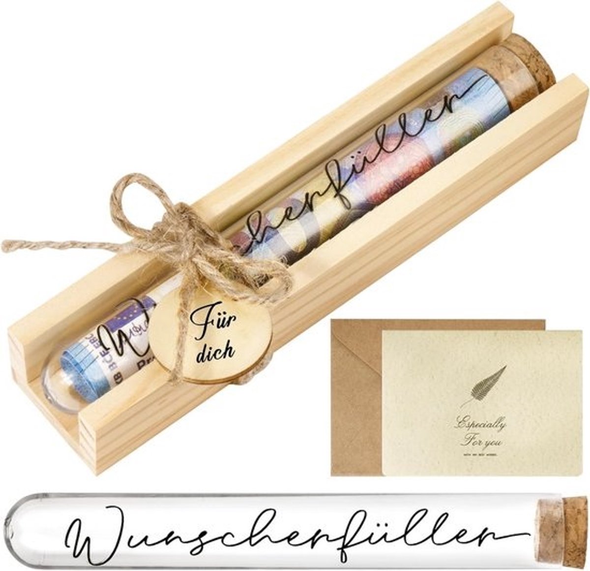Houten Geld Cadeau Kistje voor Verjaardag, Bruiloft en Kerst - Unieke Manier om Geld te Geven