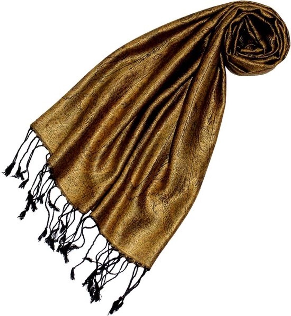 Luxe Dames Sjaal 100% Zijde Jacquard Geweven Met Franjes 35 x 160 cm Paisley Patroon Senne
