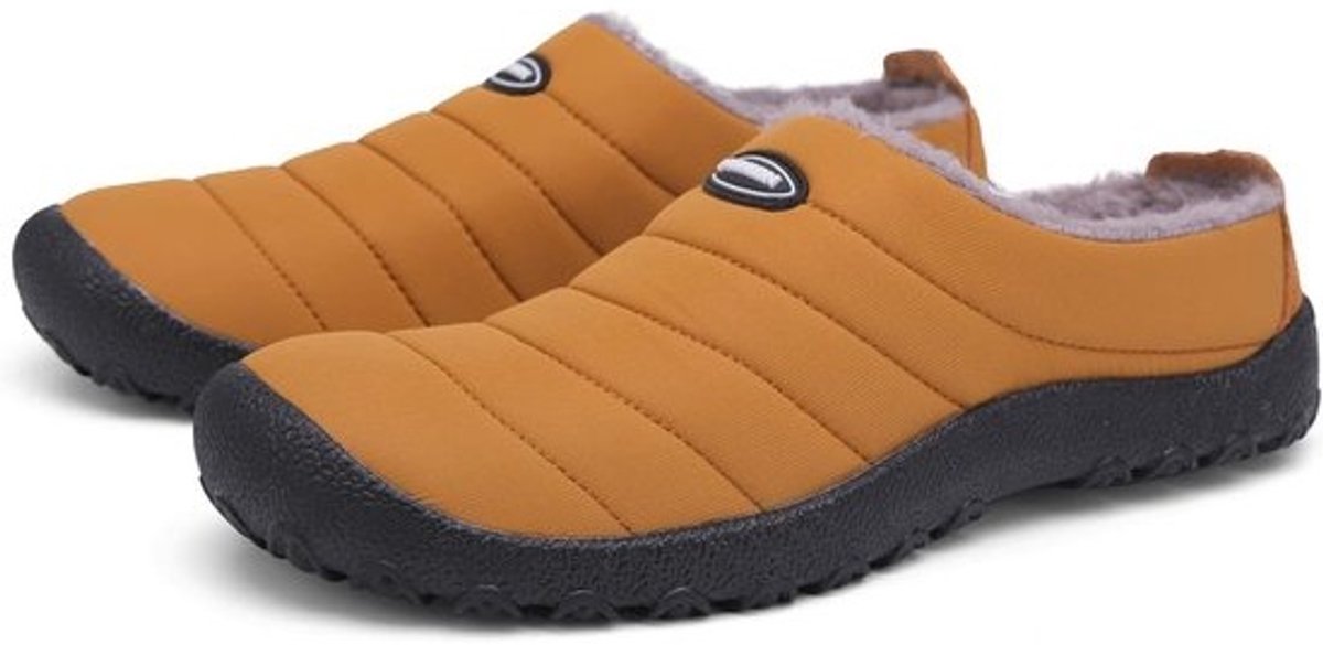 Warme Antislip Waterdichte Binnen- en Buitenslippers voor Heren & Dames - Pluche Voering