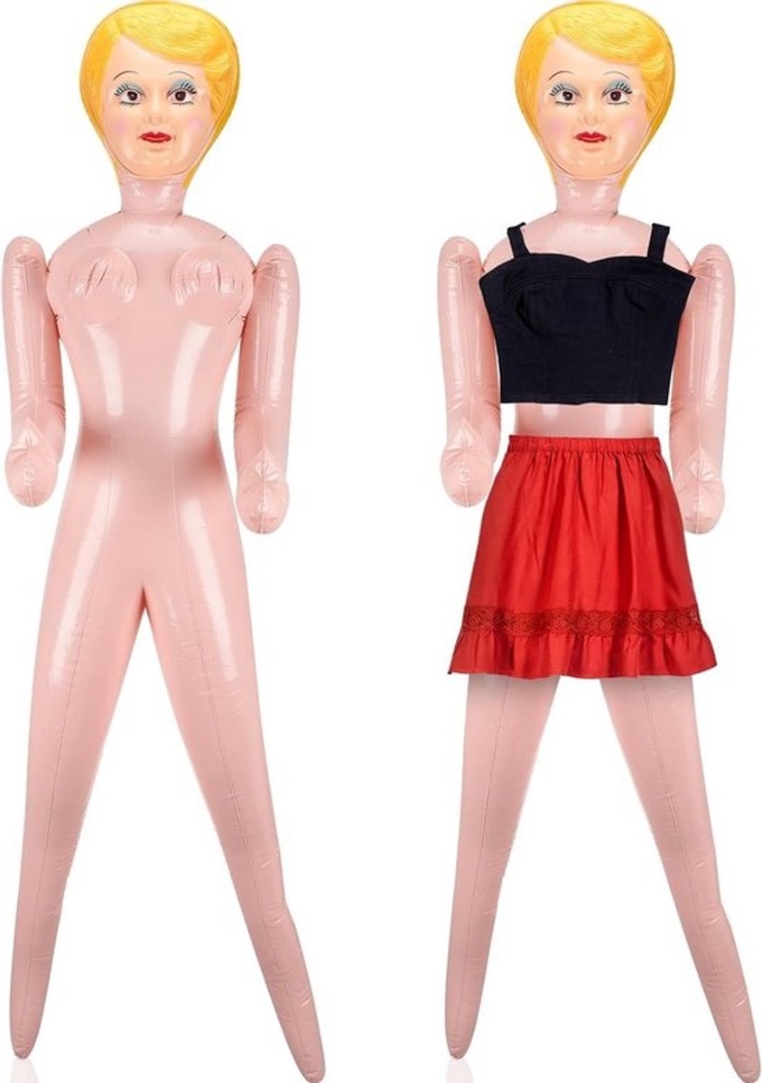 Opblaaspop Vrouw 150 cm - Accessoire voor Vrijgezellenfeest, Halloween en Decoratie
