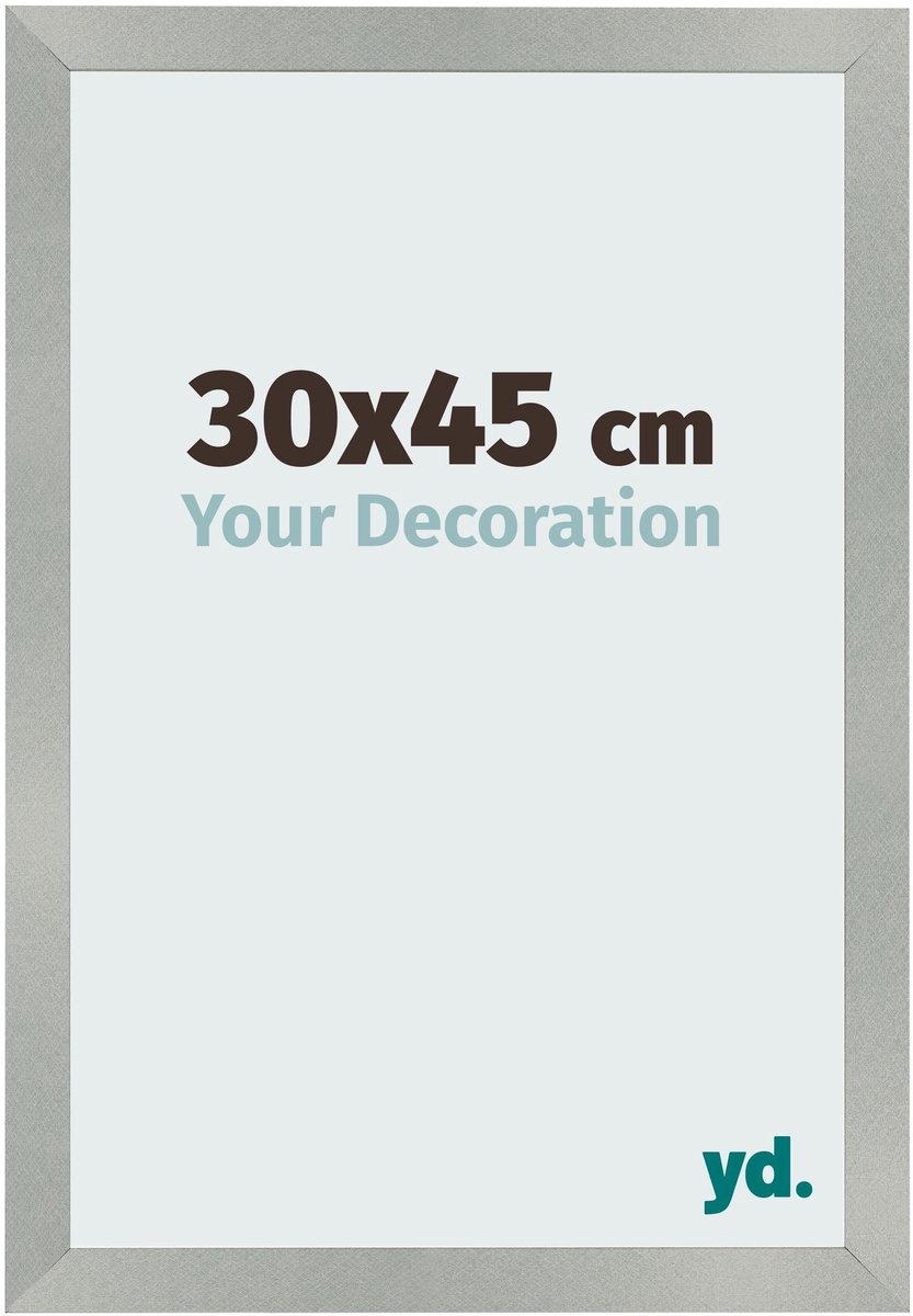 Your Decoration - Fotolijst 30x45 cm - MDF - Aluminium Geborsteld - Bologna