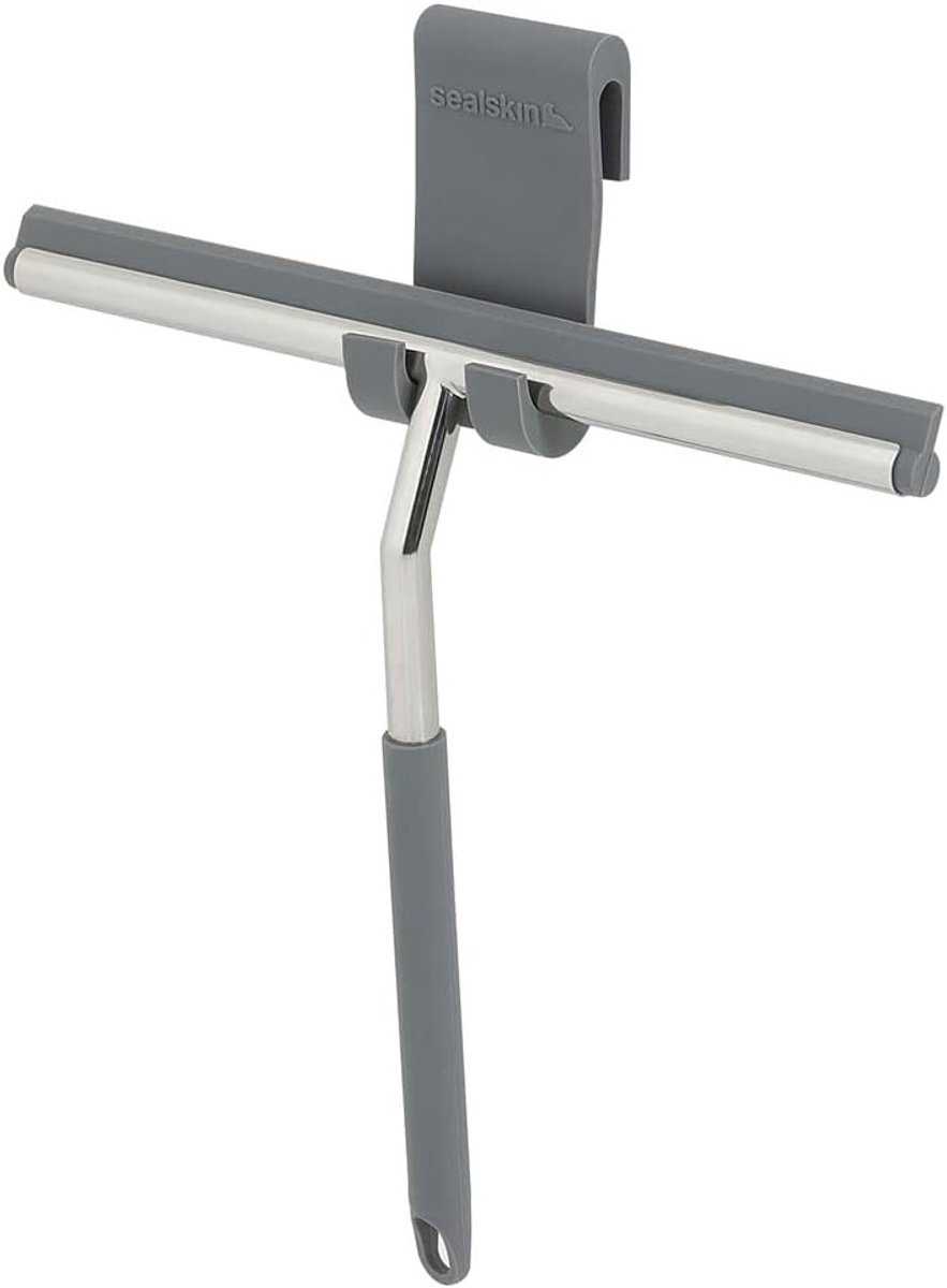 Raamwisser - Grijs - 26 x 23,5 x 3 cm - RVS Gepolijst - Voor Spiegels en Douchewanden