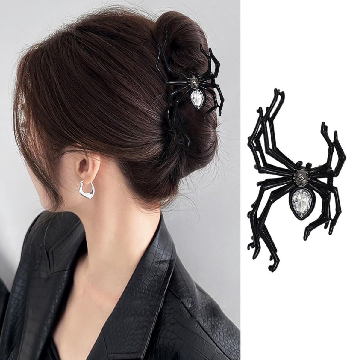 Halloween Spinnen Tang voor Vrouwen en Meisjes - Metalen Gothic Y2K Stijl Kostuum Accessoires voor Feest en Decoratie