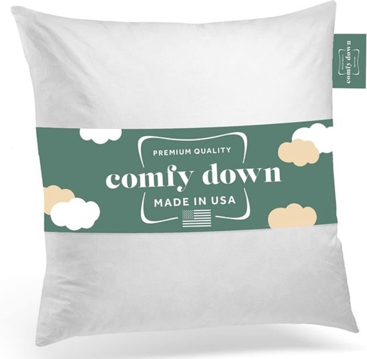 Vierkant Kussen Inlay 51x51 cm - Gevuld met 95% Eendenveer en 5% Dons voor Optimale Stevigheid en Comfort