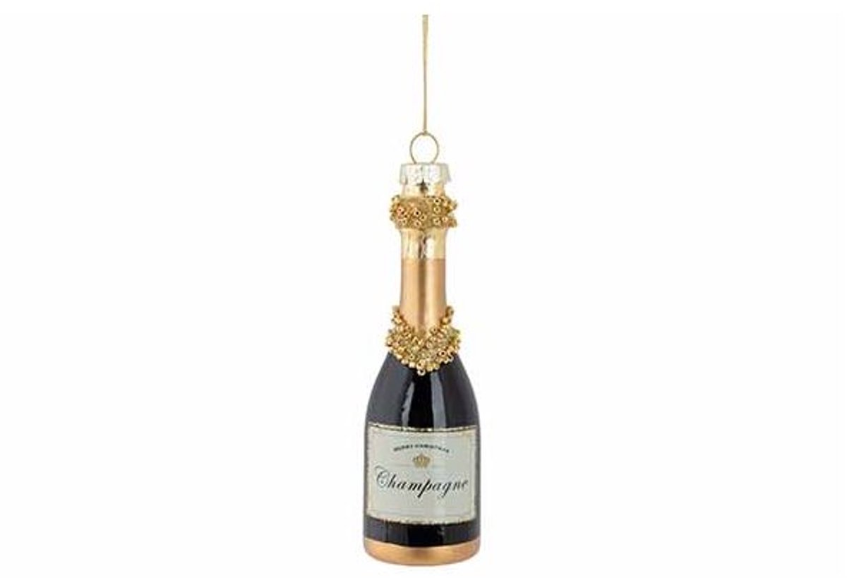 Champagnefles Hanger Zwart – Glas – 12 cm