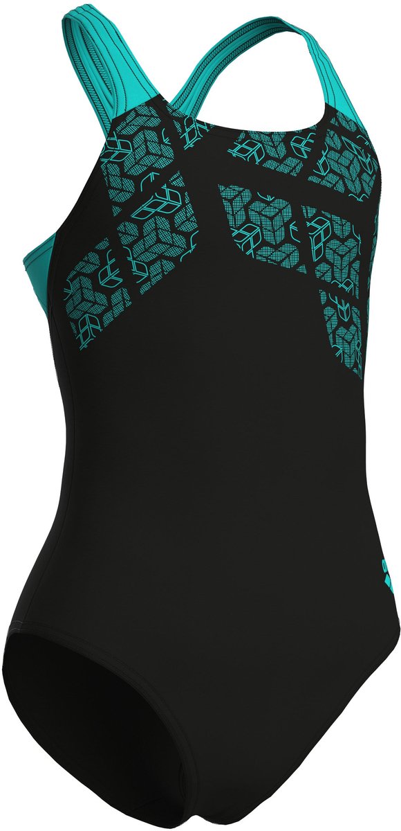 Arena Meisjes Badpak Kikko Swim Pro Back Zwart Water