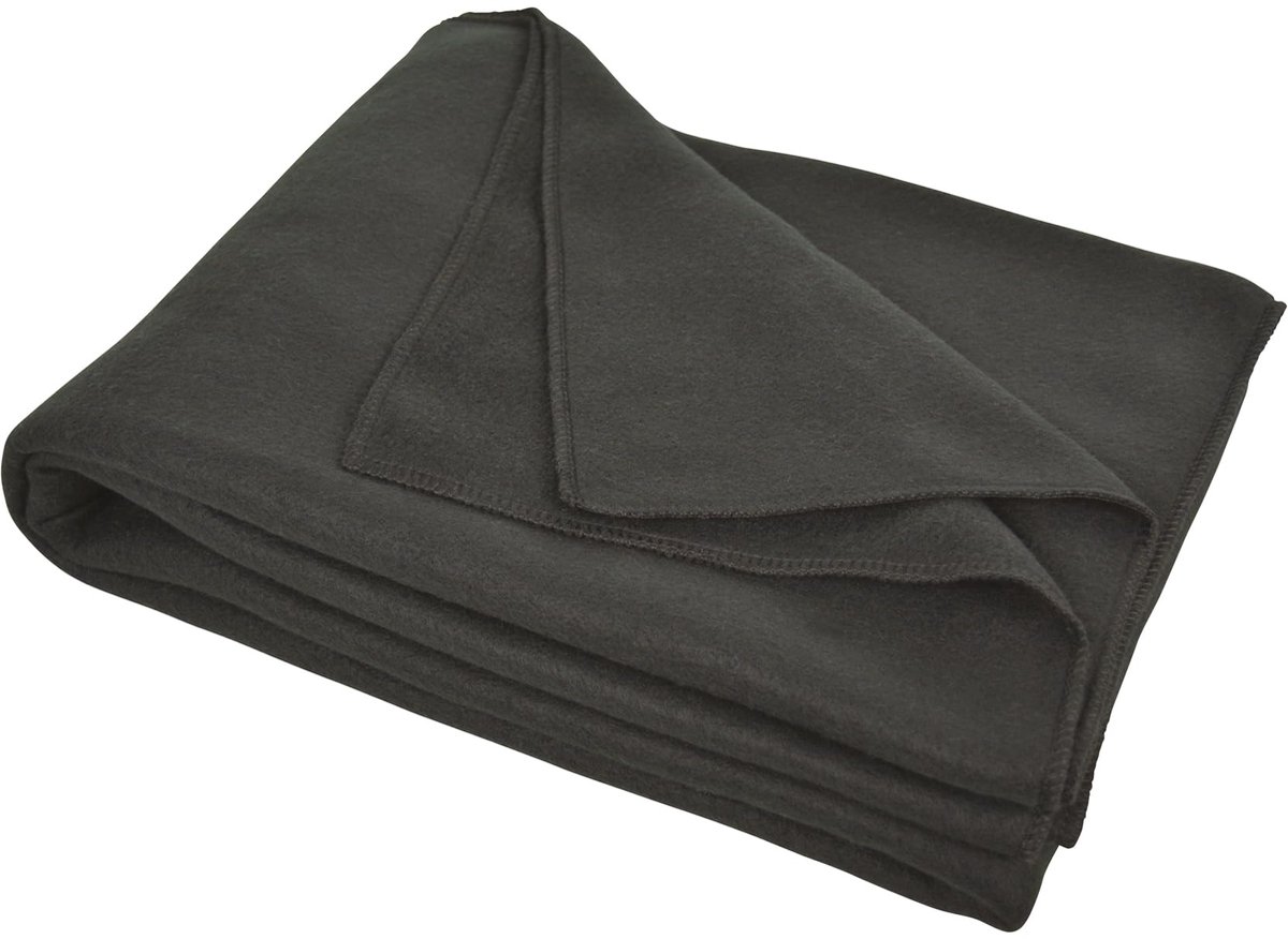 Famanu Fleece plaid, afmetingen 170 x 130 cm, ideaal voor extra warmte en comfort Zwart