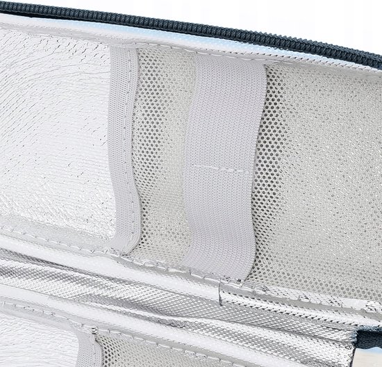 Reiskoelbox voor insuline - Koelbox - Draagbare diabeteskit - Geïsoleerde koeltas - Inclusief 2 nylon koelelementen - Medicijnkoeltas - Geschikt voor dagelijks gebruik en op reis - 20,5*9,5*3,5 cm - Blauwe achtergrond met cameliabloemmotie van Ruijingsky — afbeelding 2