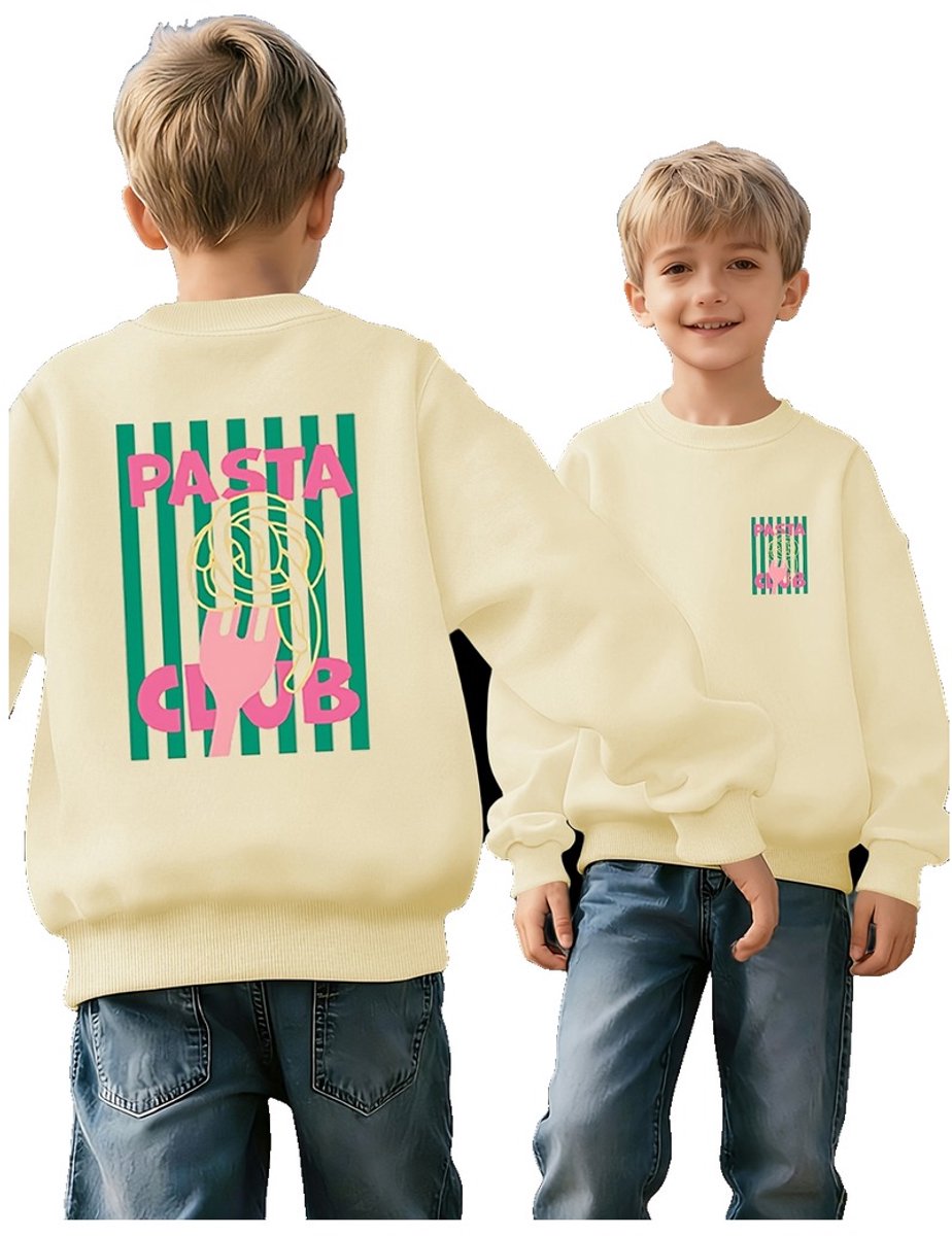 Currero Sweater Jongens Sweaters Sweatshirt Hoodie Warme Trui Pullover Jumper Crewneck Vest 9-10 Jaar Beige