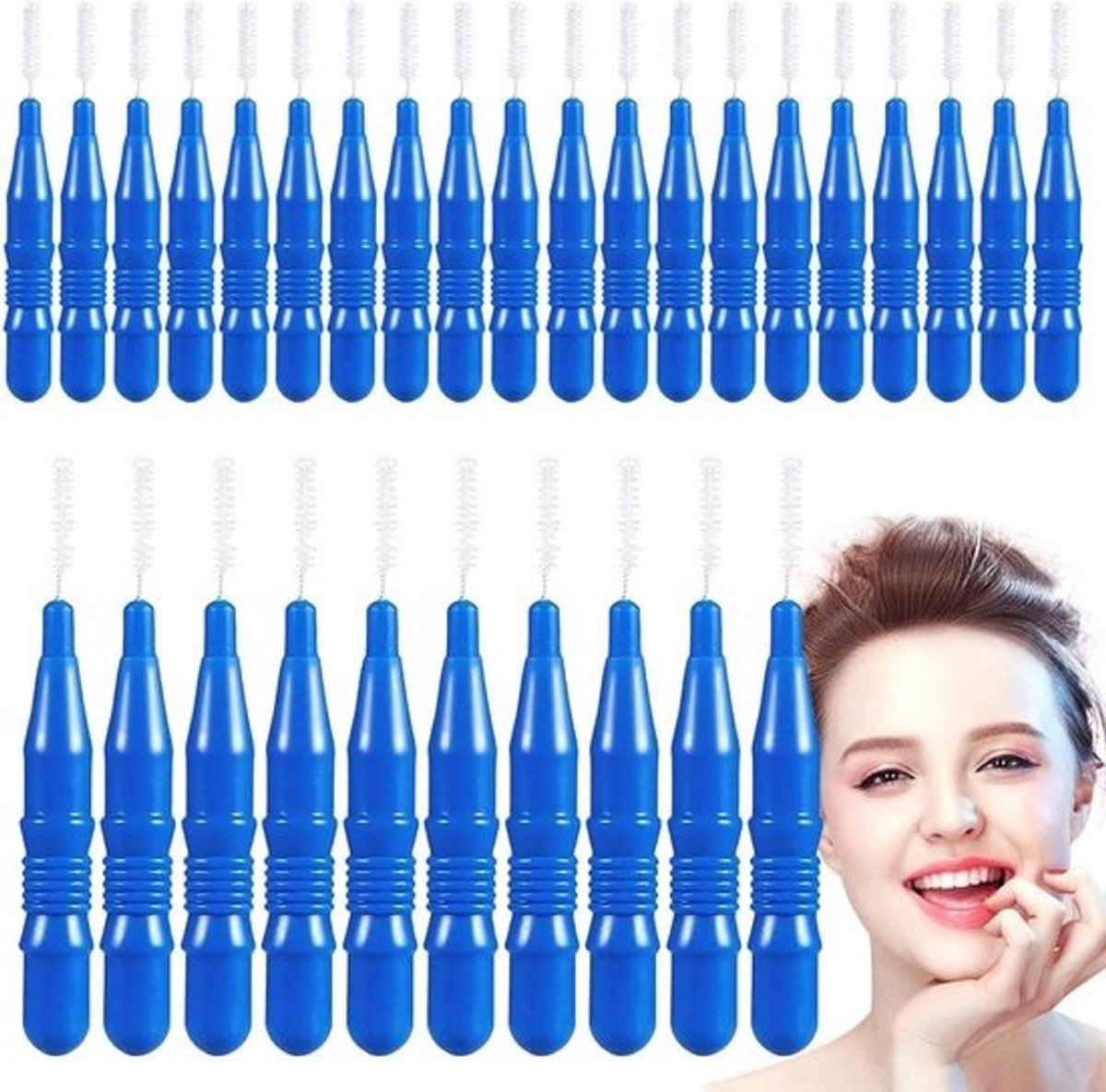 Interdentale Borstels - Tandenstokers - Mondhygiëne - Compact Ontwerp - 30 Stuks - Blauw