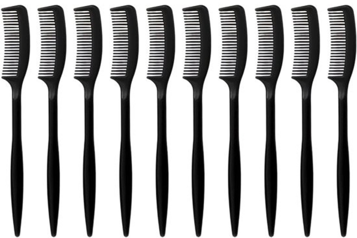 Wenkbrauw Wimper Kam - Grooming Tool - Dagelijkse Verzorging - Fijne Tanden Ontwerp - 8.8 cm Lengte - Zwart