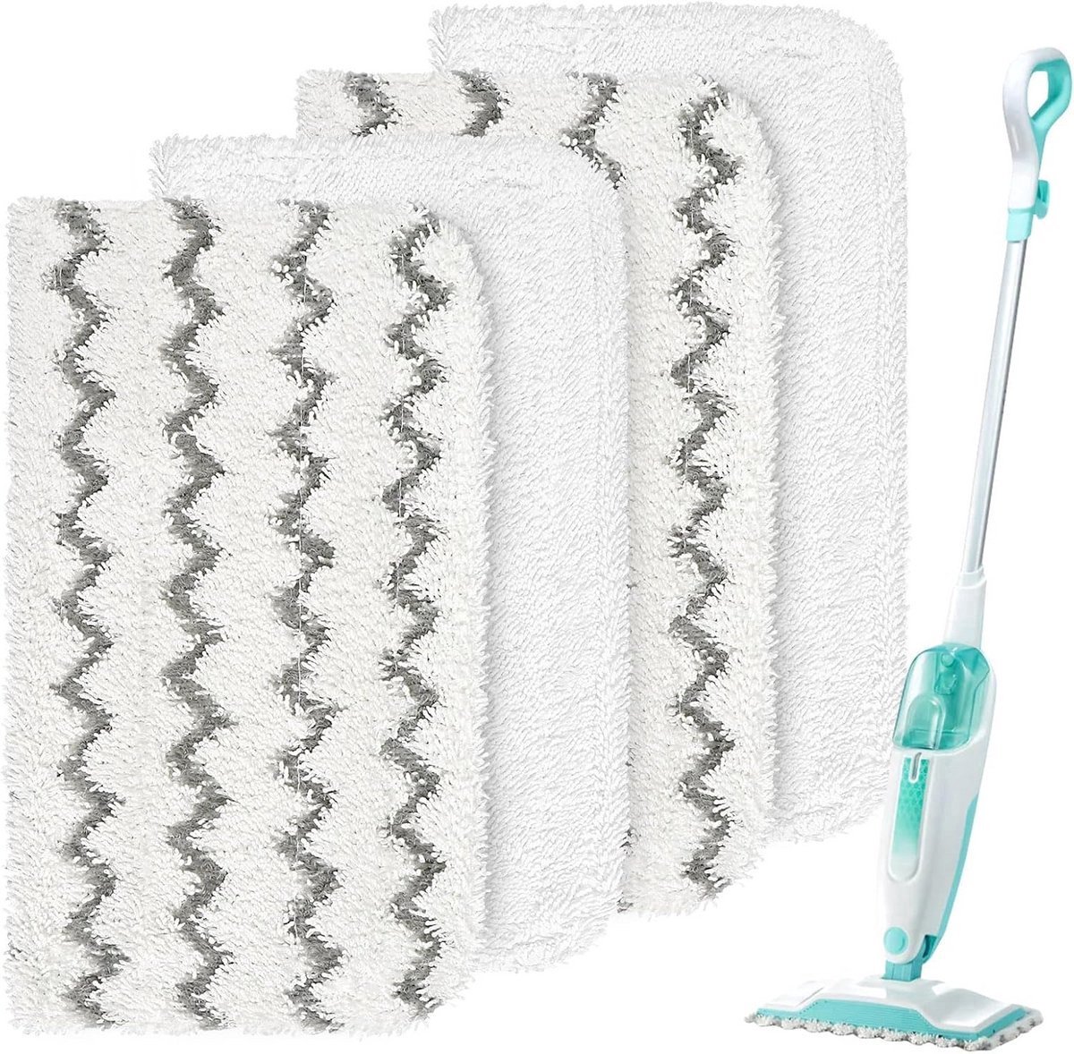 casalora® - Microvezeldoeken geschikt voor Shark stoomreiniger S1000 S1000A S1000C S1000WM S1001C - Microvezeldoekjes schoonmaak - Herbruikbare stoomdweil vervangende pads - 4 stuks - Mop Pad Dweil voor alle harde vloeren - Navulling - dweildoeken
