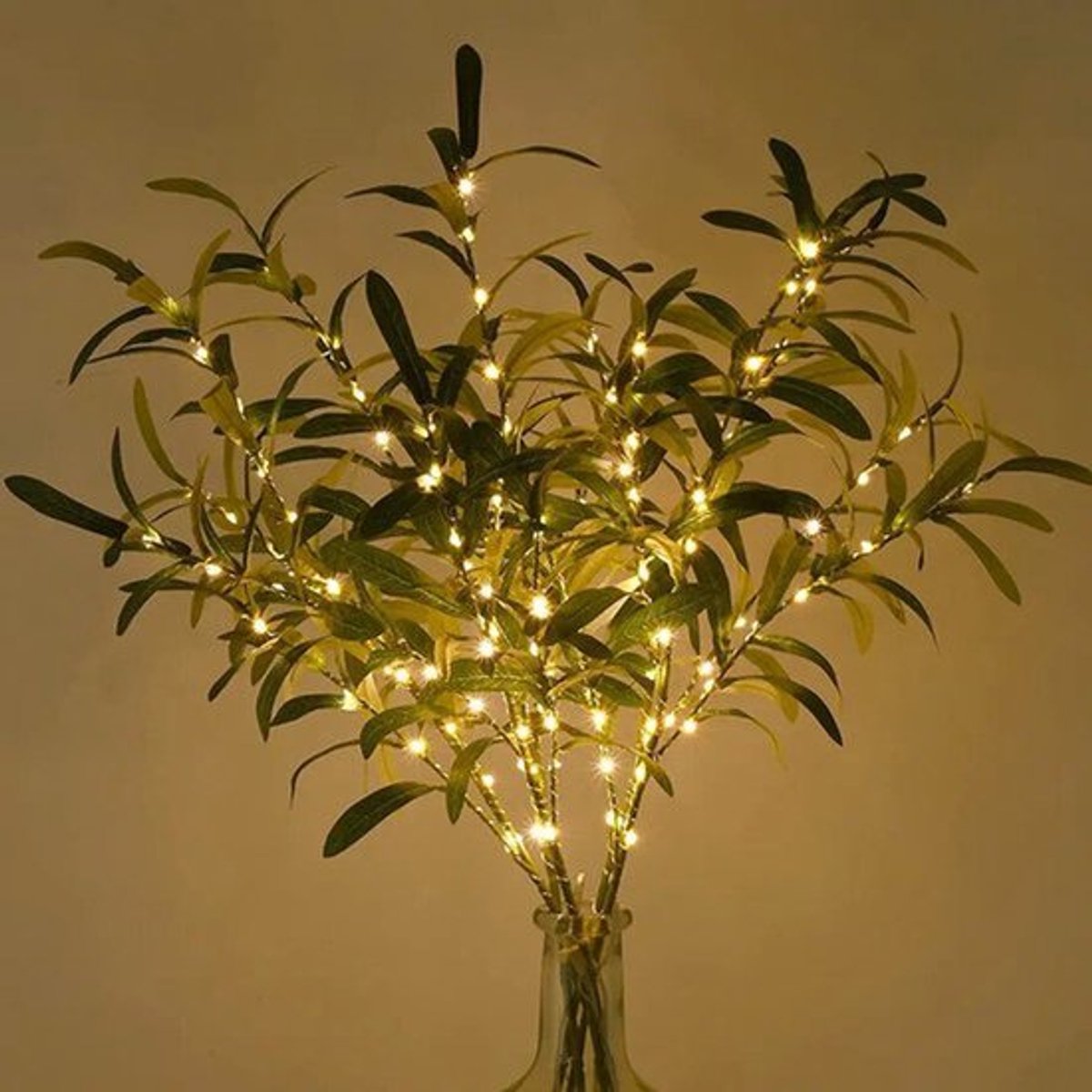 Sfeerverlichting Kerst - Witte Olijftak licht - LED verlichting - Kerst tak lamp - Buitenverlichting twijgen - Feestelijke decoratie lamp - Bruiloft decor verlichting - LED berken tak - Buiten en binnen verlichting - Kerstverlichting op batterij – foto 3