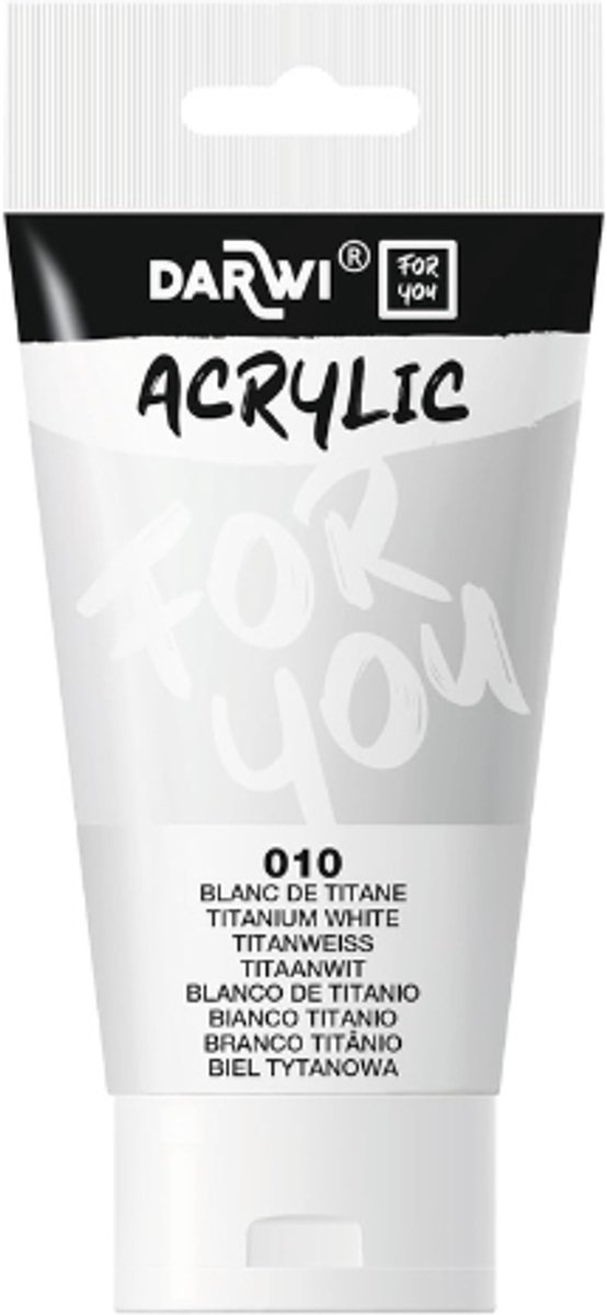 Darwi For You acrylverf 75 ml in tube titaniumwit