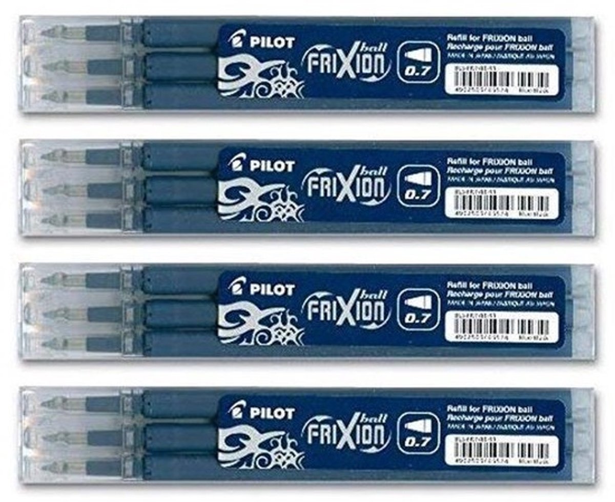 0,7 mm Rollerball Navullingen Stift (set van 12, blauwzwart)