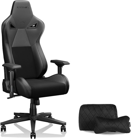 Comfortabele Stoel - Ergonomische Stoel - Thuiswerken Kantoor - Verstelbare Rugleuning - 138 cm Hoog - Zwart Grijs — afbeelding 5