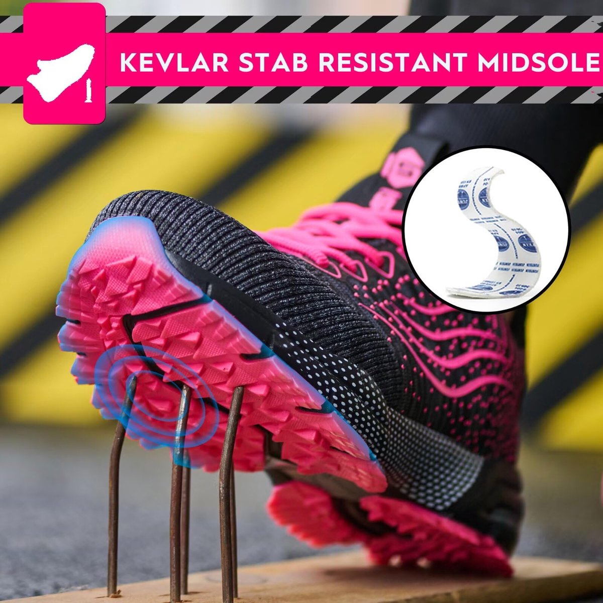 Veiligheidsschoenen Heren Werkschoenen Dames met Stalen Neus Ademende Lichtgewicht Slip Bestendig Beschermende - ShopVlot