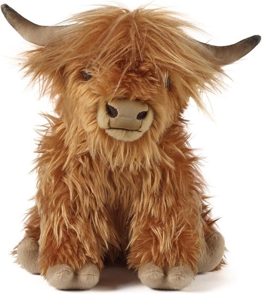 Hooglandse rund pluche knuffeldier met geluid - 22 cm - Speelgoed cadeau voor kinderen