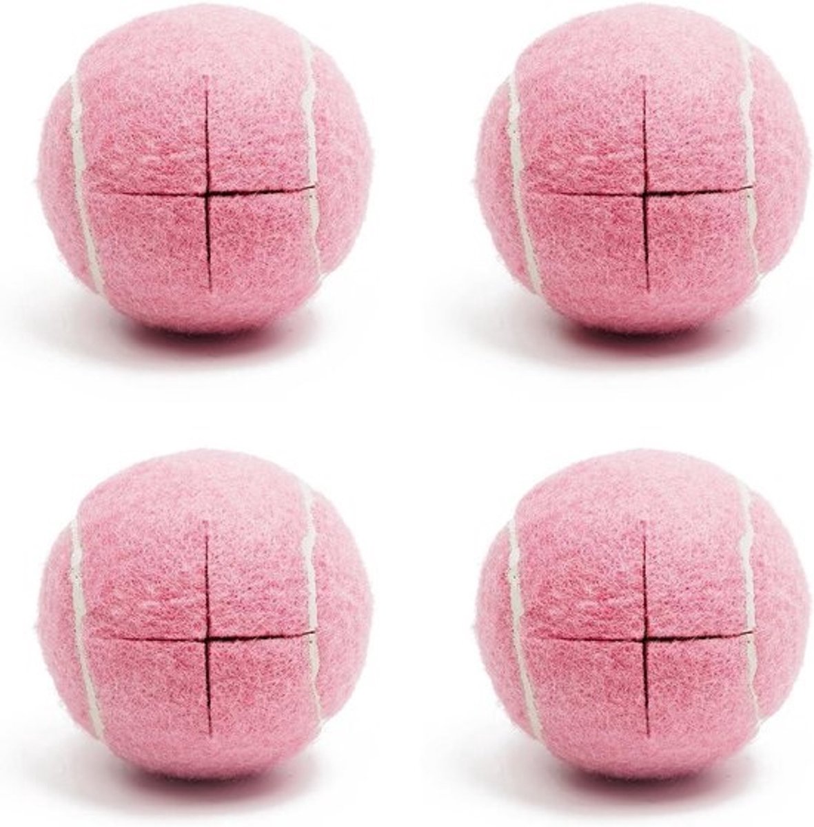 Tennisbal Doppen - Wandelstok Doppen - Vloer Beschermen - Voorgesneden Groeven - 4 Stuks - Roze