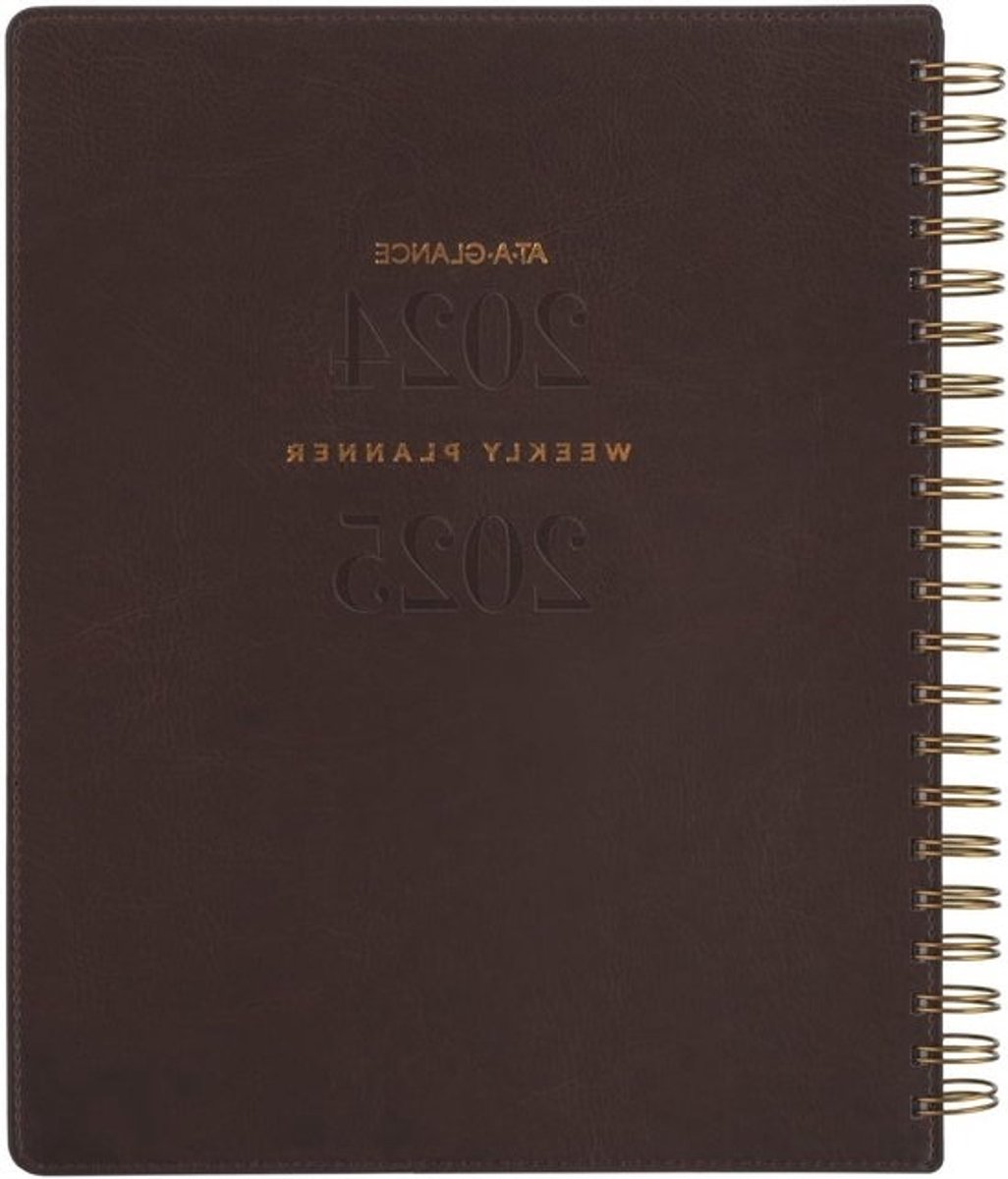Academische Planner - Agenda Jaarlijks - Planning Maken - Inktbestendig Papier - 8-1/2" x 11" - Bruin