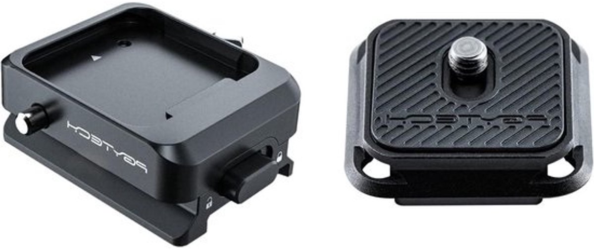 Quick Release Plaat - Stabilisator Klem - Camera Stabiliseren - Gepatenteerd Snelwisselsysteem - 10.4 x 7.8 x 5.5 cm - Zwart