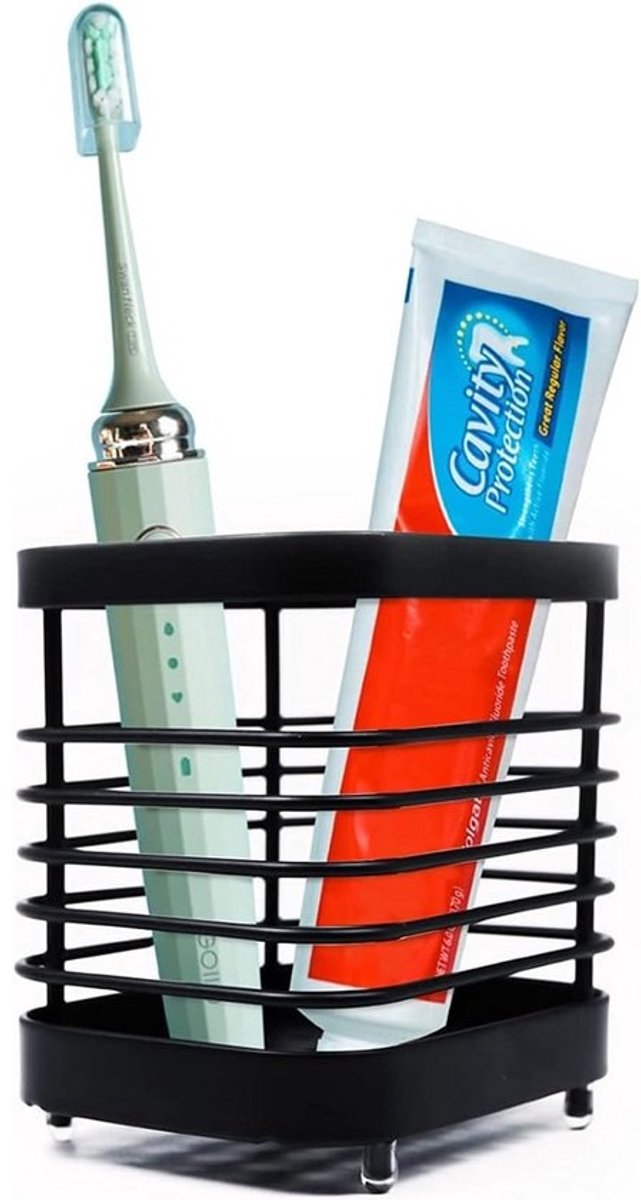 RVS Tandenborstelhouder met Afvoer - Oppotrek Organizer voor Badkamer en Keuken