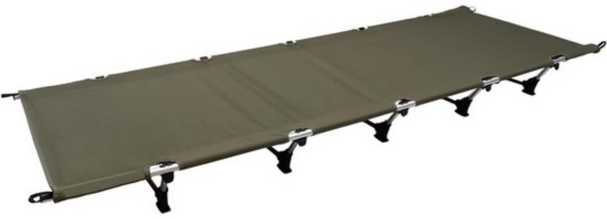 Veldbed aluminium 190x70 cm 150 kg ultralicht klapbed camping bed draagtas meegenomen