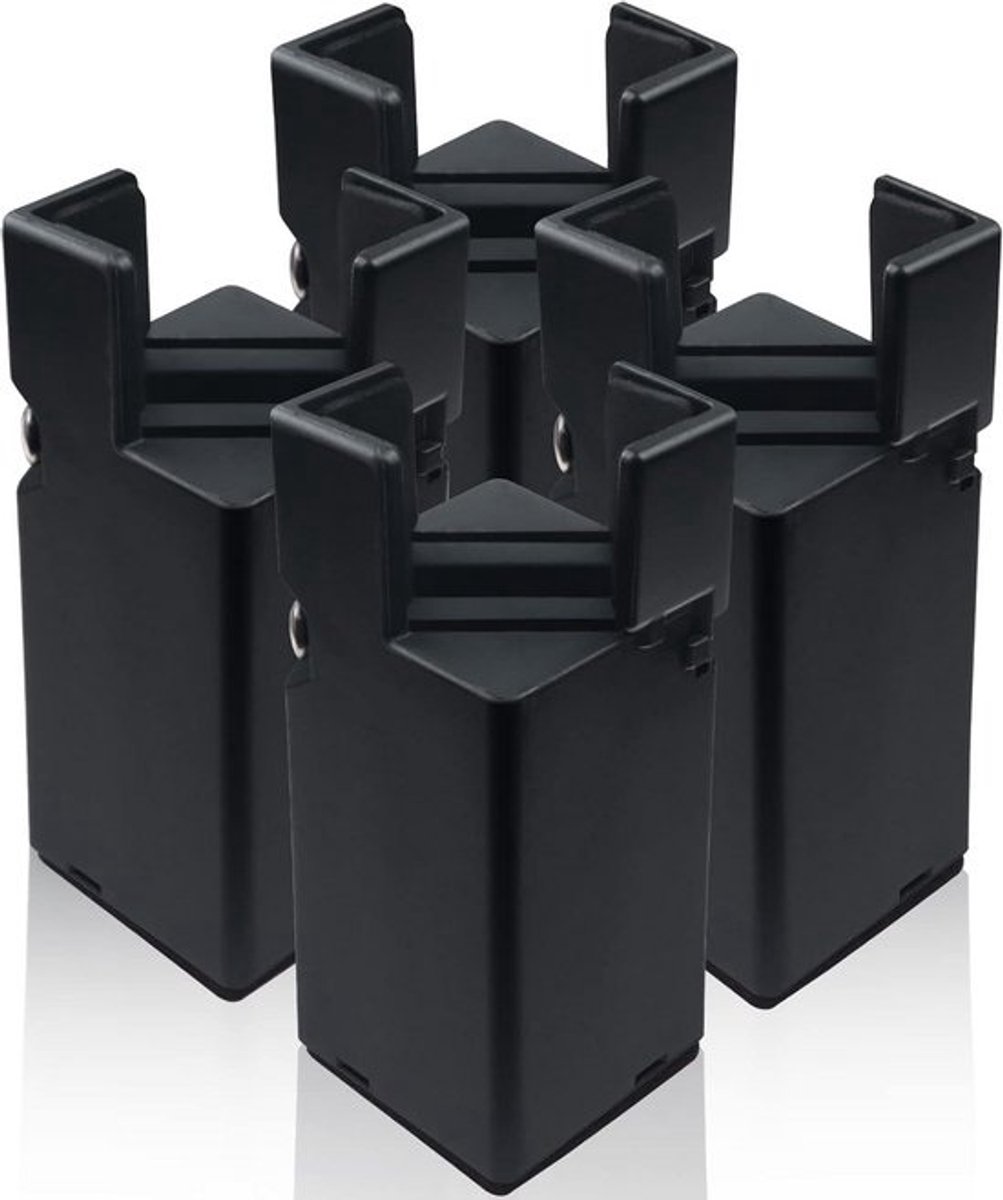 Meubelverhogers Set - Bureau Lifters - Extra Ruimte Creëren - Verstelbare Schroefklem - 4 Stuks - Zwart
