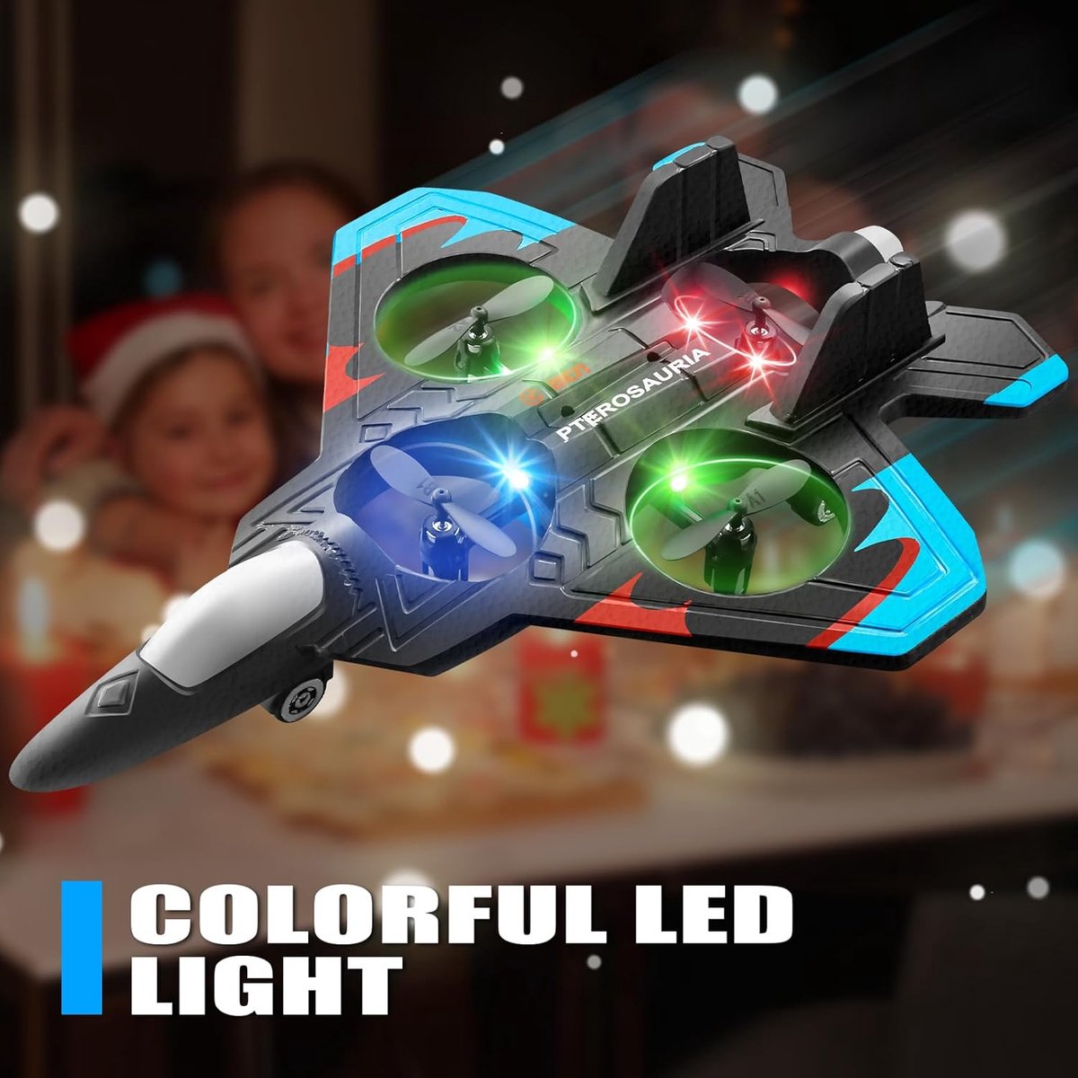 V32 Schuim RC Vliegtuigen - voor kinderen en volwassenen van 8-16 jaar - RC Gevechtsvliegtuig met verlichting - 360° Flip Gevechtsvliegtuig Speelgoed - Stunt Roll - Vliegtuig Speelgoed Cadeau voor Kinderen (inclusief 2 batterij) — cadeau in Spellen & Speelgoed - foto 3