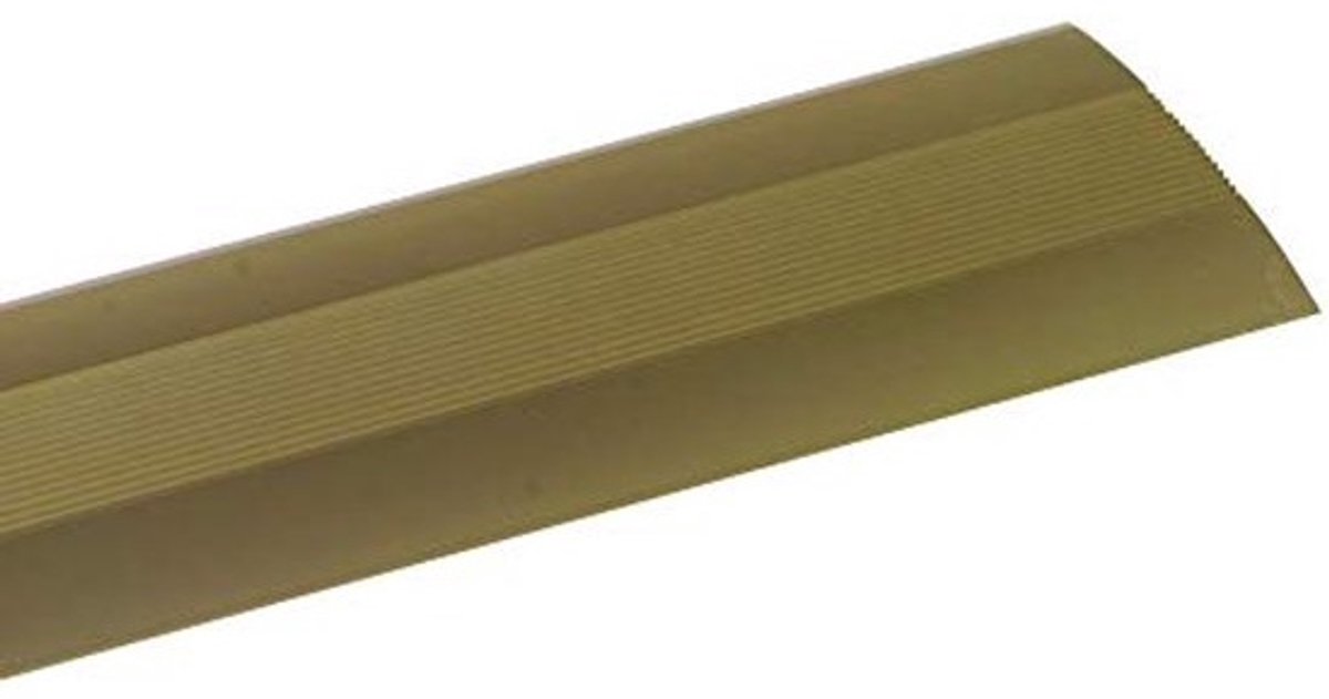 Verbindingsprofiel voor vloeren - Gouden overgangsstrepen met lijm - Plint model 3 - Afmetingen 985 x 4 x 0,5 mm