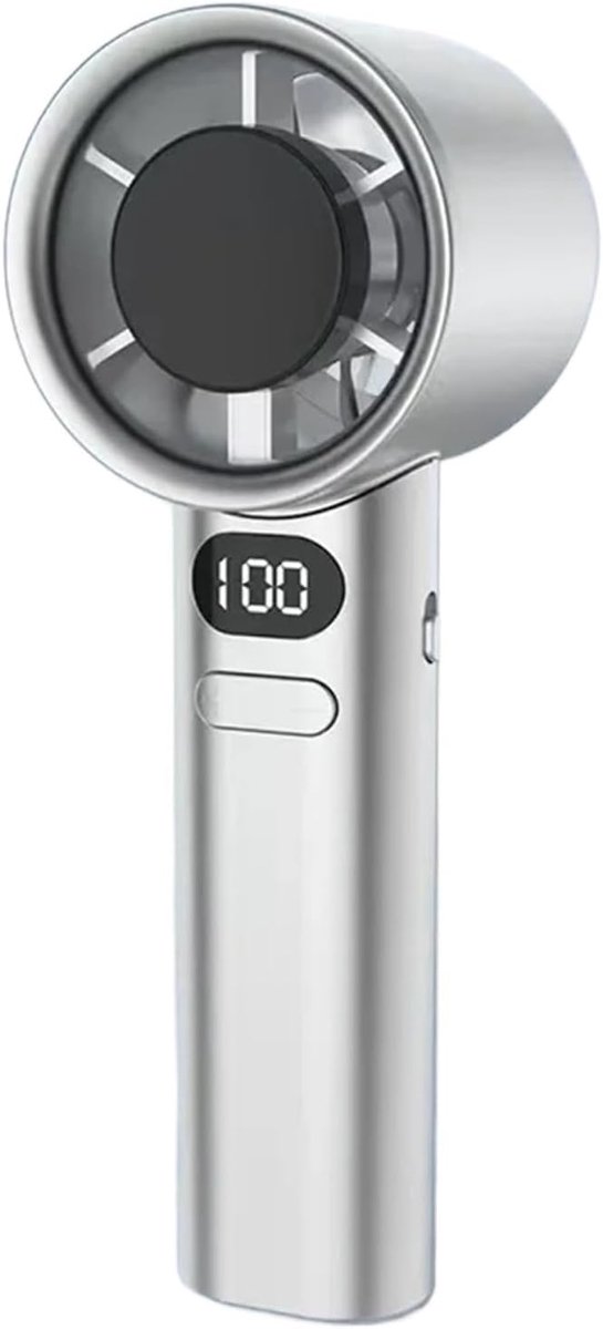 Draagbare airconditionerventilator - Mini handmodel - USB oplaadbaar - Windsnelheidsregeling met 120 niveaus - Wit - Ventilatoren - Persoonlijke Koeling - Draagbare Zakventilator - Handventilator oplaadbaar - Kleine Ventilator Oplaadbaar
