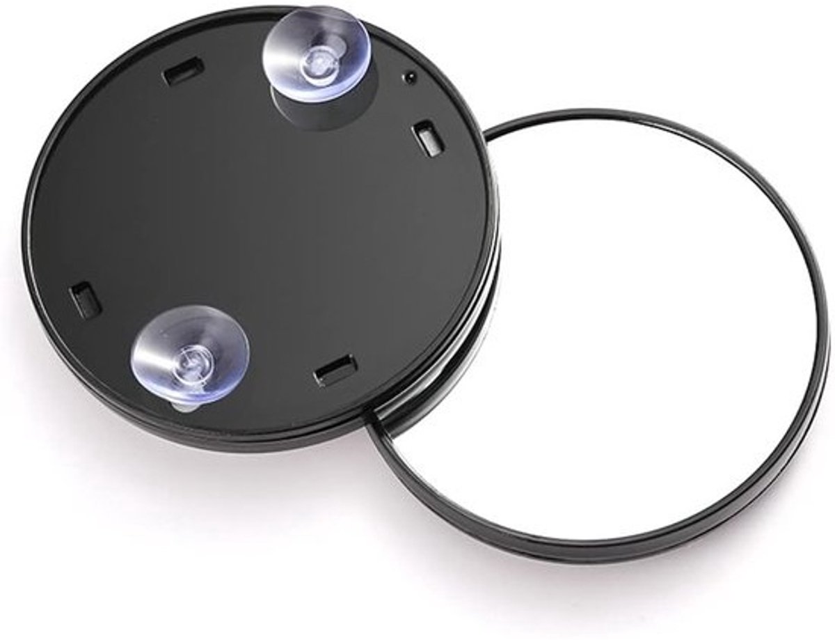 Vergrootglas Make-up Spiegel - Compacte Spiegel Set - Nauwkeurige Make-up - 10x Vergroting - 9cm Diameter - Zwart