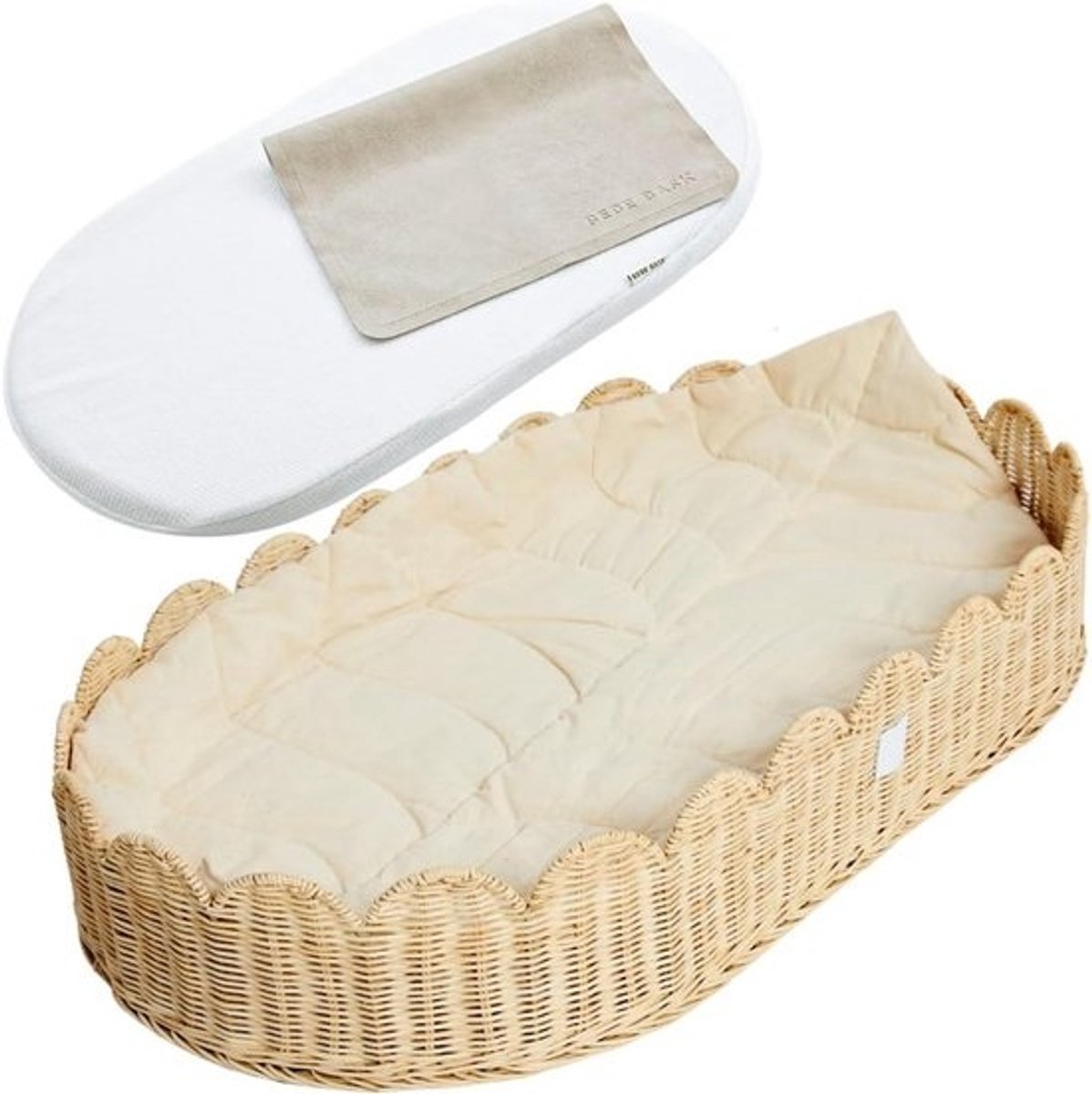 Premium babyverschoningsmand van rotan - Stijlvolle luiermand voor baby's