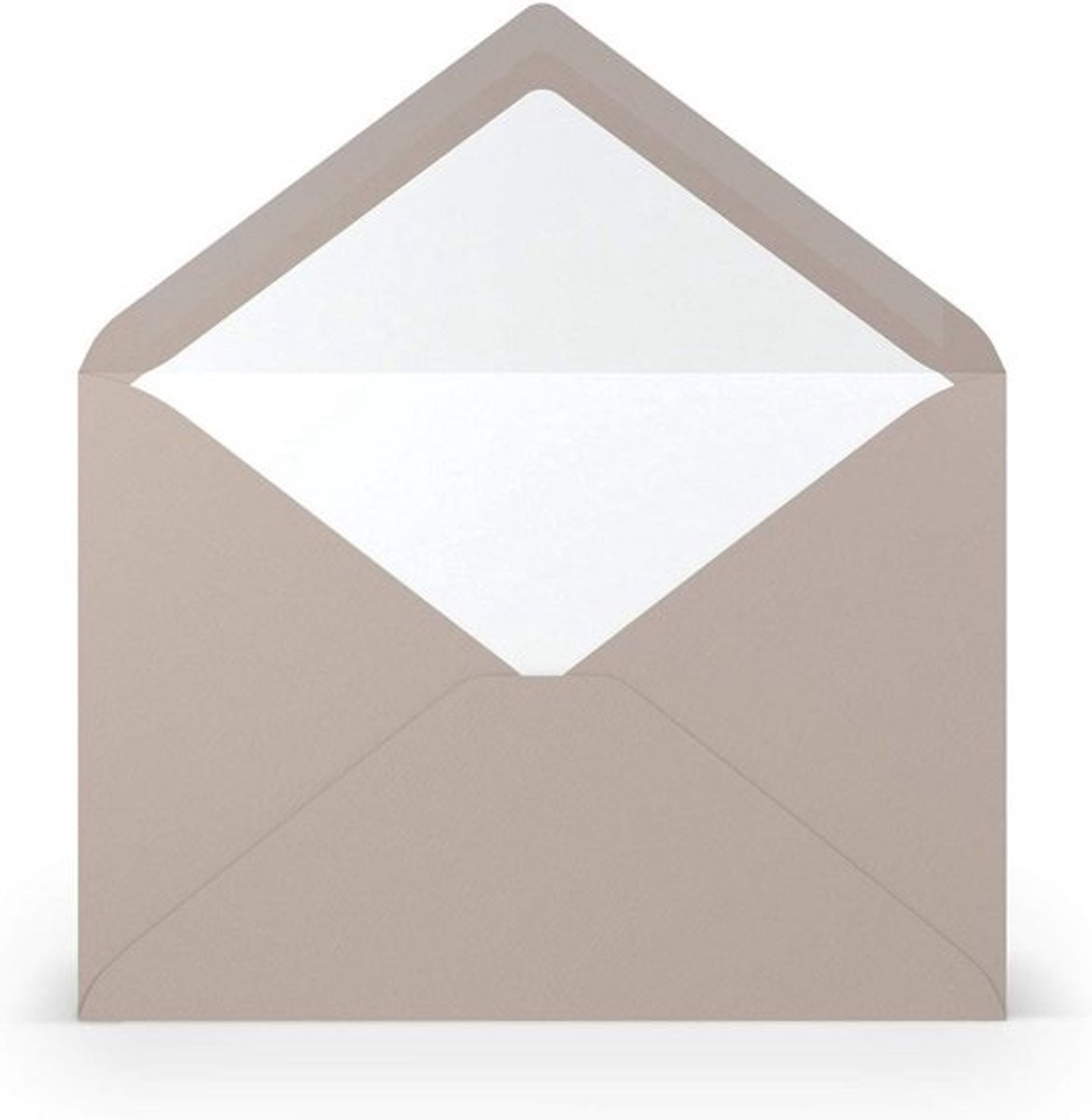 C5 Enveloppen Taupe Geribd 100 g/m² zonder Venster met Natte Gom en Puntflap