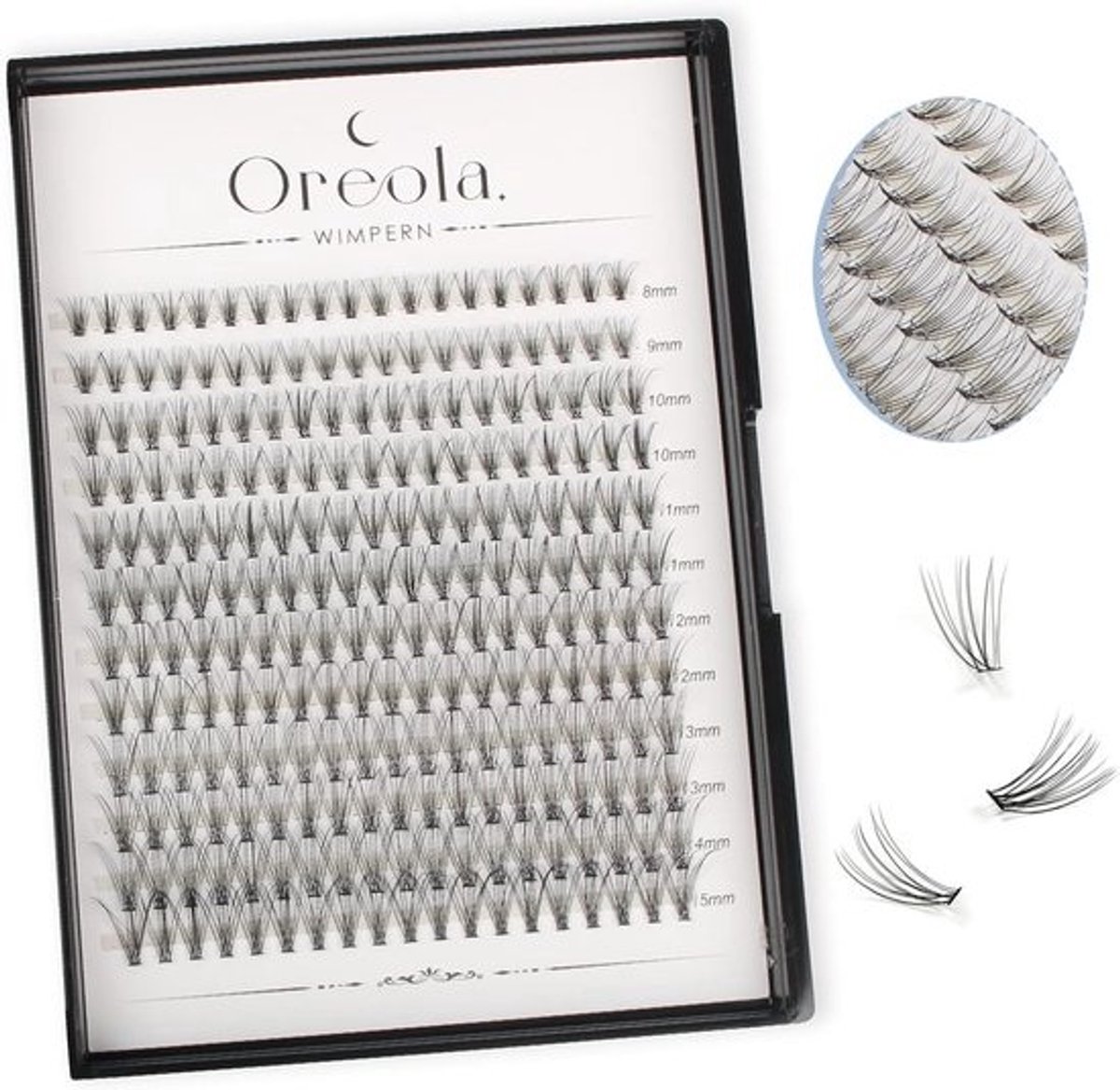 Individuele Wimpers Cluster Faux Nerts voor DIY Volume Wimperverlenging