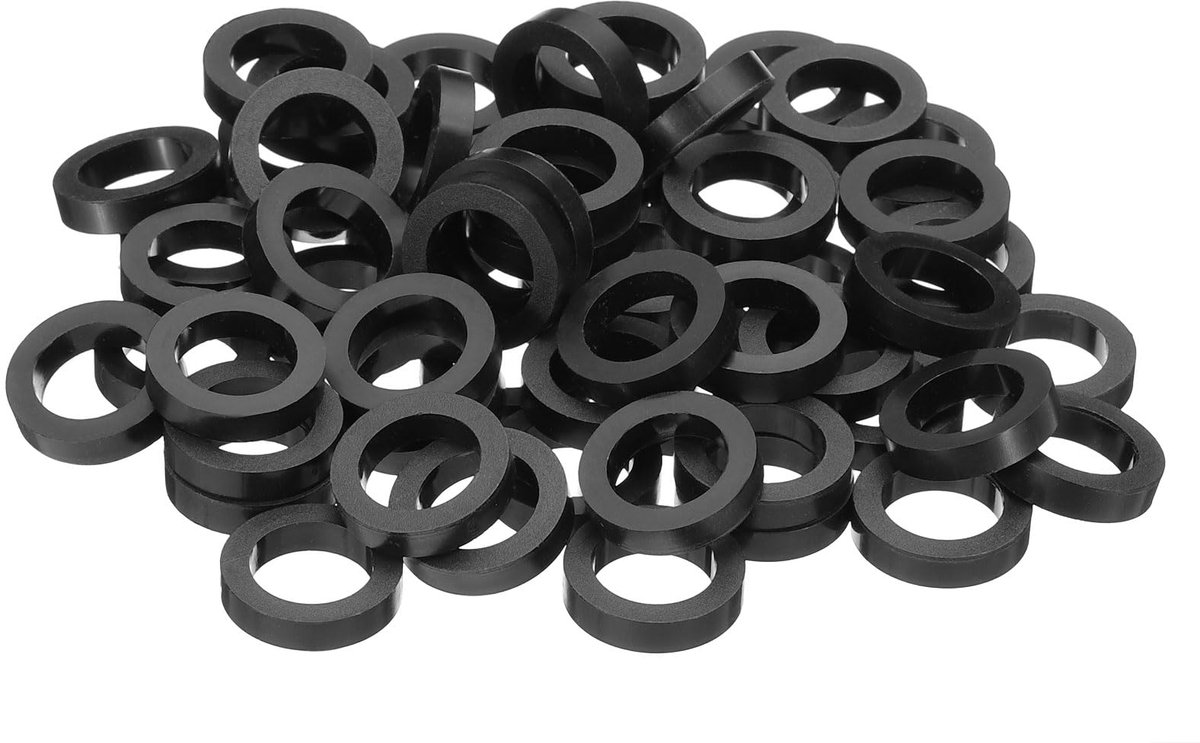 60 stuks M12 Afstandshulzen - Rond ABS Zonder Schroefdraad - Voor Schakelaars en Elektrische Stopcontacten - 12,2 mm Binnendiameter, 18 mm Buitendiameter, 3 mm Lengte