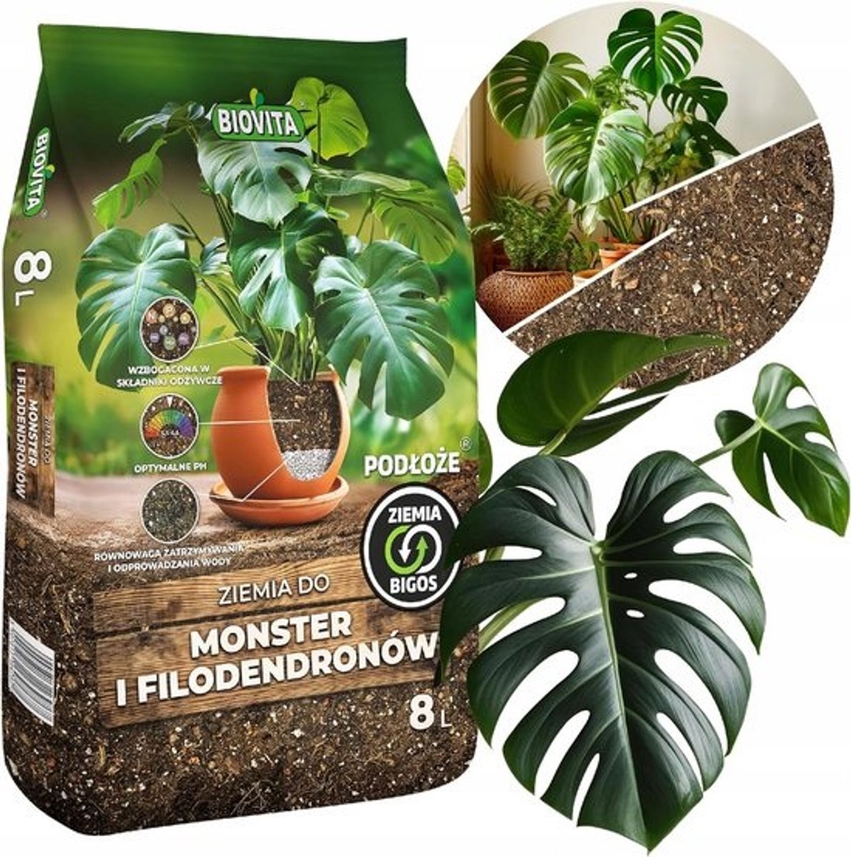 Professionele Grond voor Monstera en Philodendron | Luchtige Potgrond met Kokos en Perliet (8L)