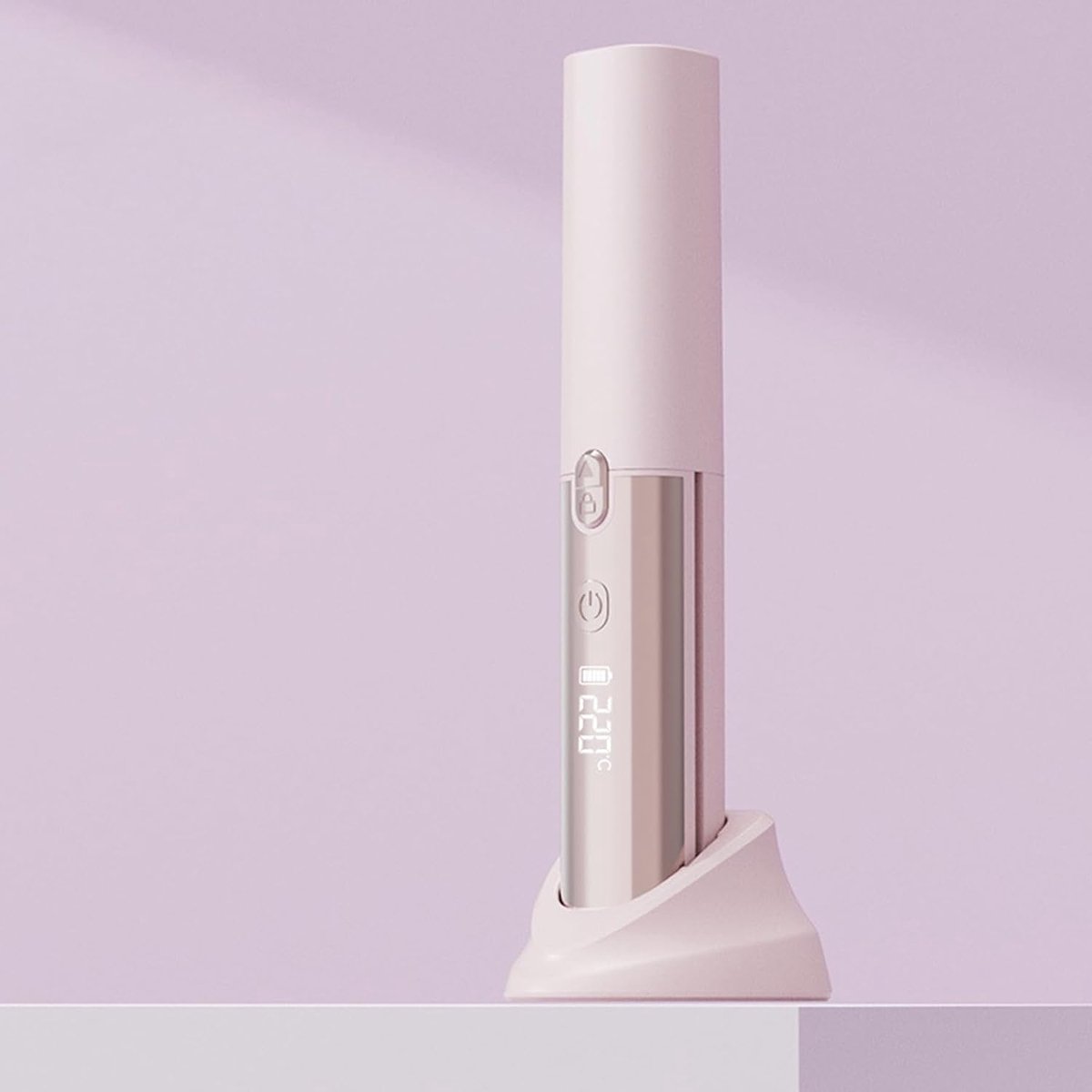 Ingebouwde 4000mAh-batterij, maximale temperatuur tot 220 graden Celsius, zacht voor het haar, geschikt voor zowel mannen als vrouwen, stijltang met keramische coating.