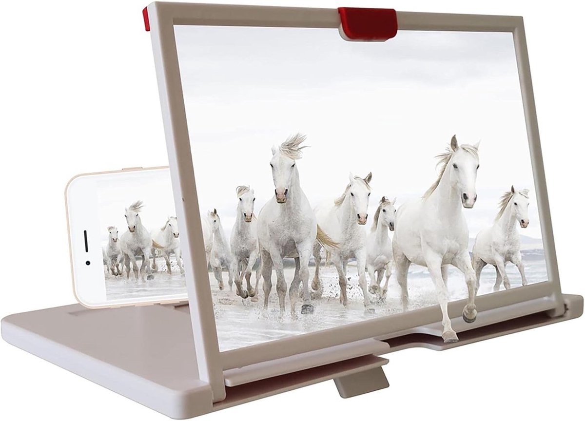 Draagbare 12-inch Telefoon Scherm Vergroter met Vouwstand voor Films, Video's en Spellen - Ideaal voor Thuis en Reizen