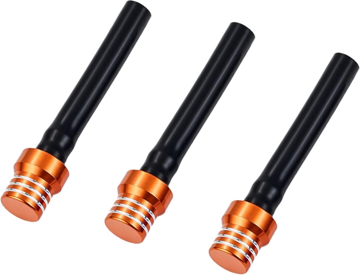 3 Stuks Motorfiets Brandstoftank Ventilatie, Brandstoffilter en Deksel voor Pit Dirt Bike ATV Off Road - Oranje Accessoire