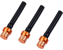 3 Stuks Motorfiets Brandstoftank Ventilatie, Brandstoffilter en Deksel voor Pit Dirt Bike ATV Off Road - Oranje Accessoire