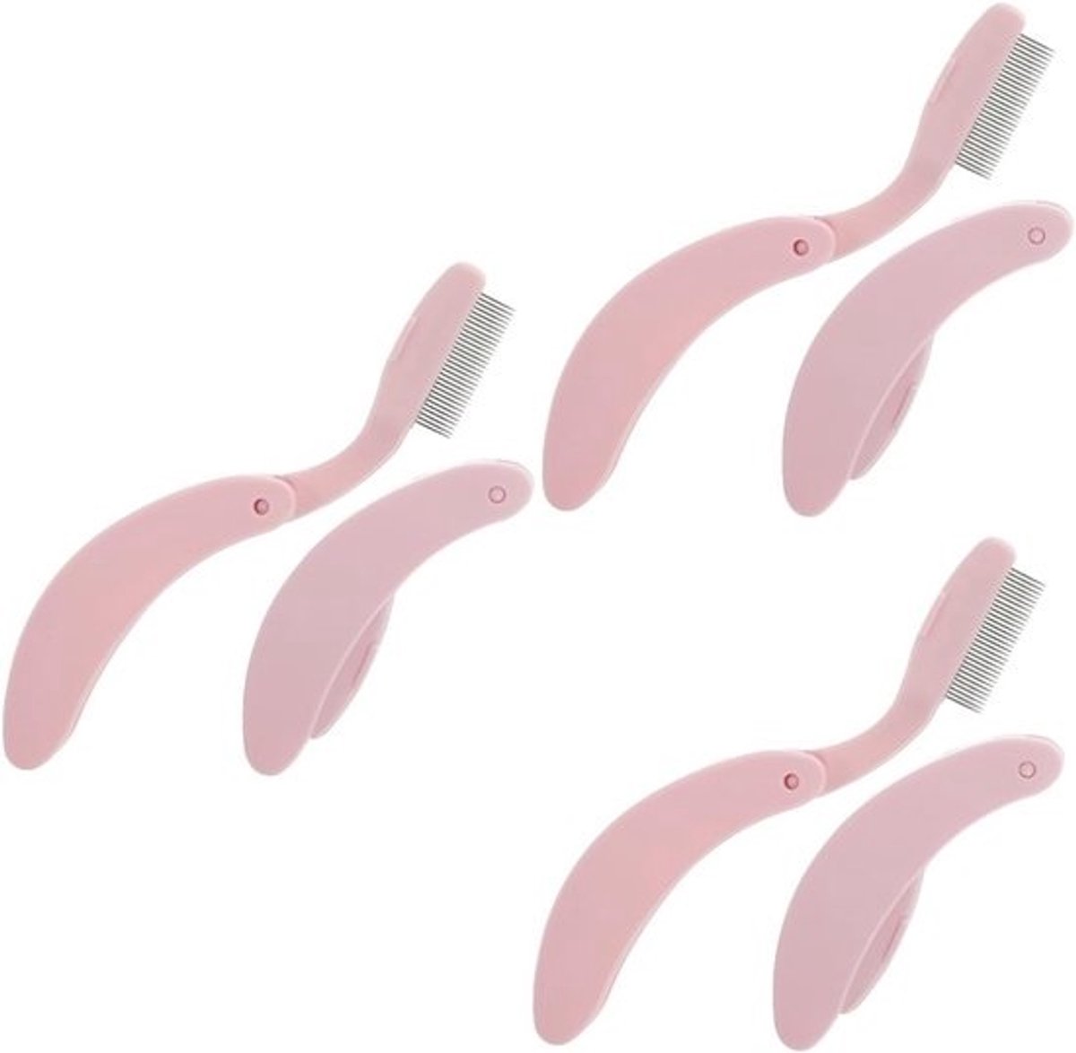 Opvouwbare Wenkbrauwkammen - Wimperborstels Tools - Make-up Aanbrengen - Compact Draagbaar Ontwerp - 65 x 2 x 24 cm - Roze