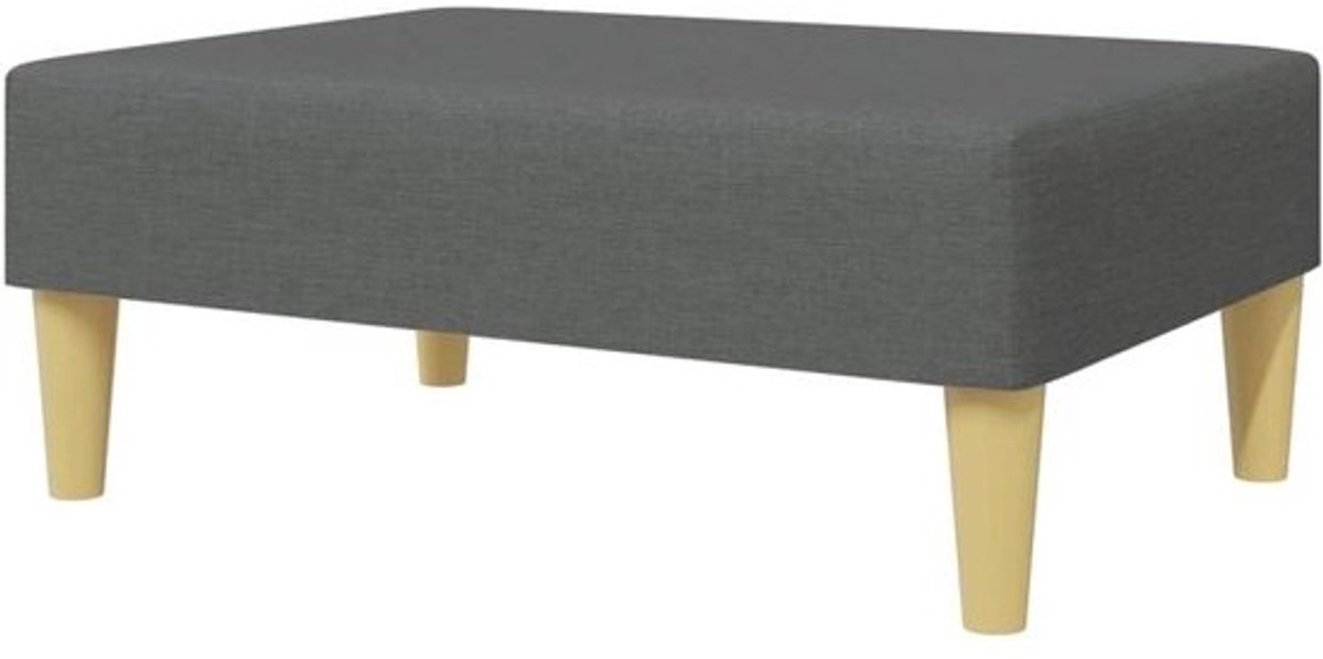Voetenbank - Poef Bankje - Ontspannen Zitten - Stabiel Frame - 77x55x31 cm - Donkergrijs
