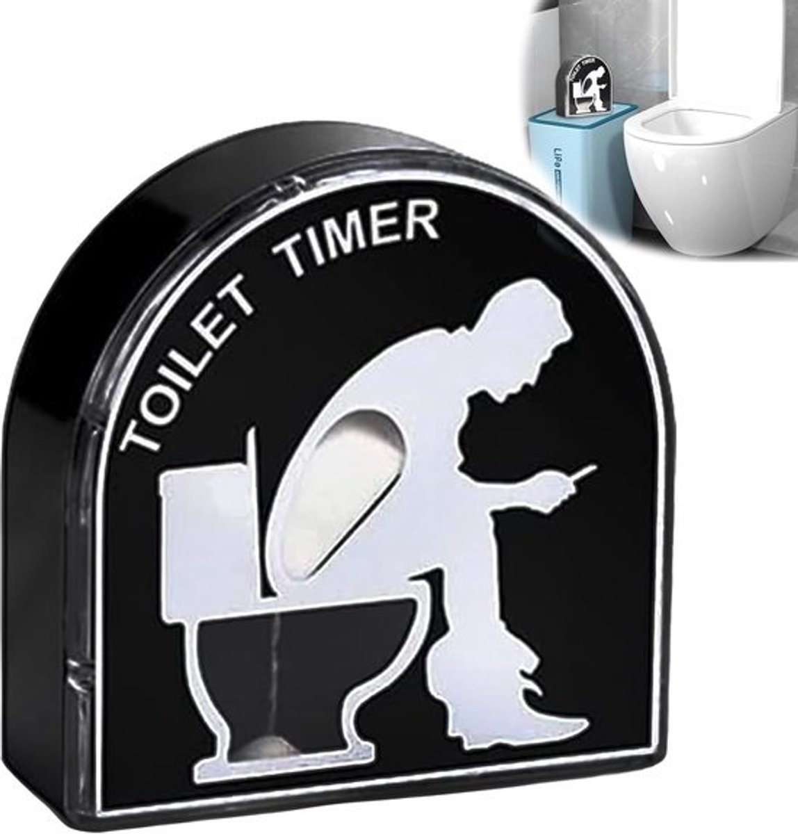 Toilettimer 5 minuten - Zandloper voor Efficiënt Tijdmanagement - Creatief Cadeau voor Mannen en Vaderdag