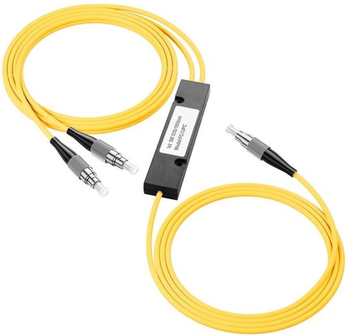 FC/UPC Glasvezel Splitter 1x2 - Optische Kabel Verdeler voor Netwerk en Communicatie