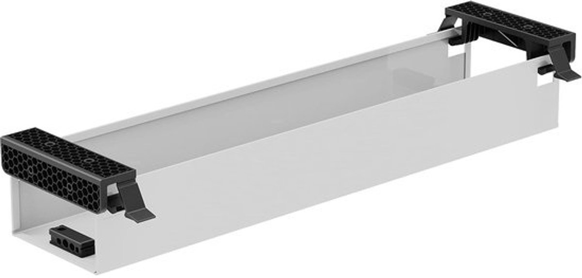 Kabelbak Onder Tafel - Bureau Kabel Organizer - Werkplek Opruimen - Inklapbaar Aan Beide Zijden - 57 Cm Lengte - Wit